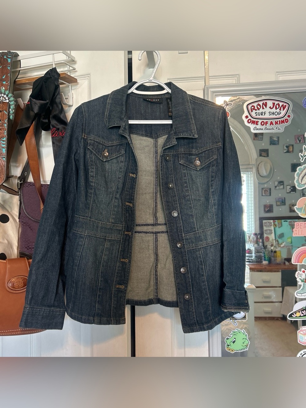 Axcess Dark Indigo Denim Jacket with Button Front